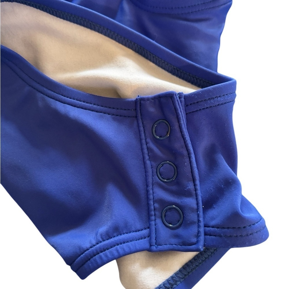 Speedo Infant 1 PC Racerback Swimsuit Size 12M Royal Blue Snap Crotch Lined - Picture 3 of 5